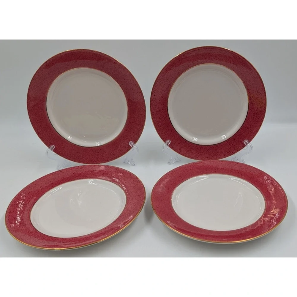 Nikko Riviera Red Salad Plates 7 3/8